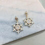 Winter Sparkle Snowflake Drop Earrings, thumbnail 2 of 2