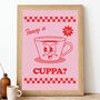 Fancy A Cuppa Tea Coffee Print, thumbnail 1 of 6