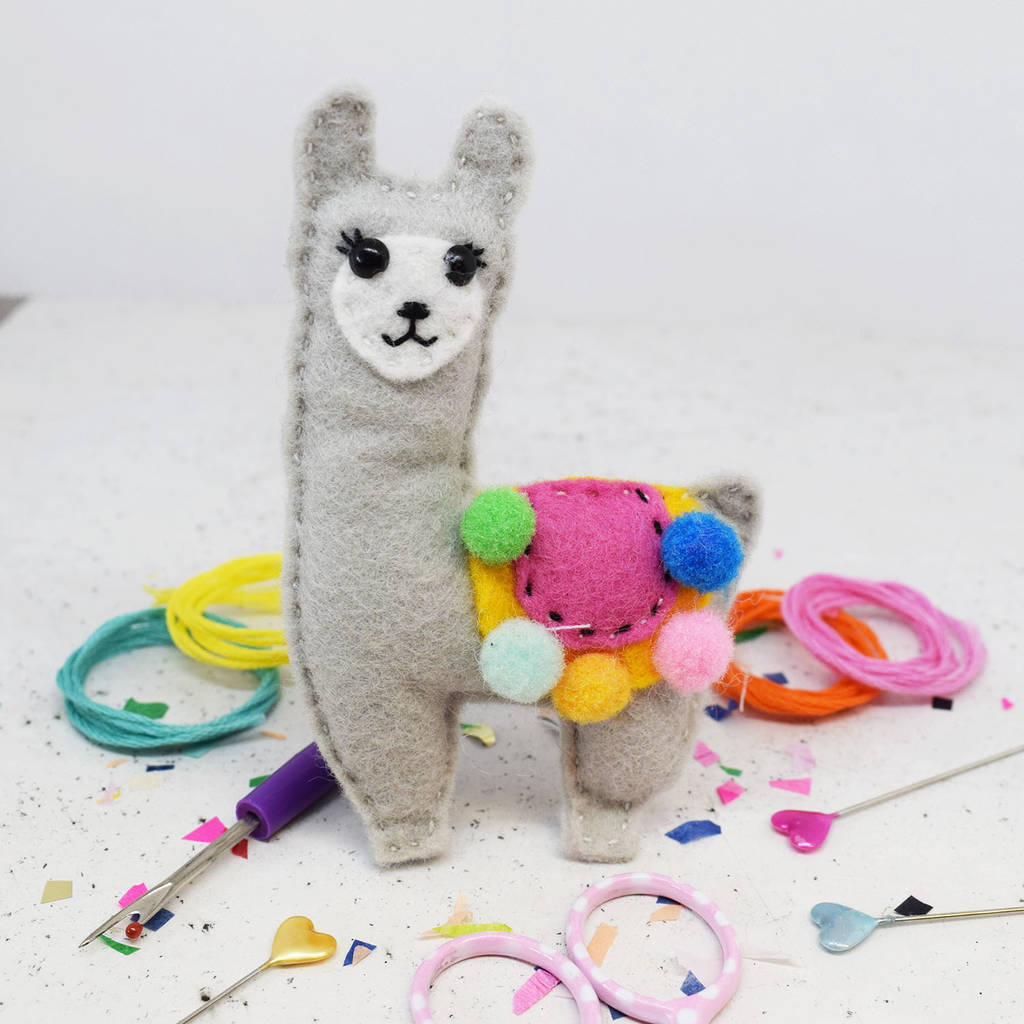 Llama Felt Sewing Craft Kit By The Make Arcade