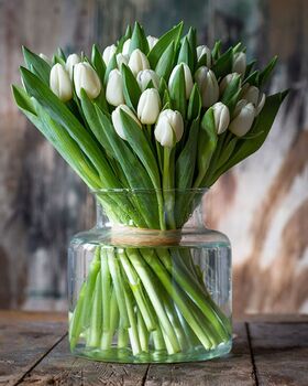 Fresh White Tulips Bouquet, 3 of 3