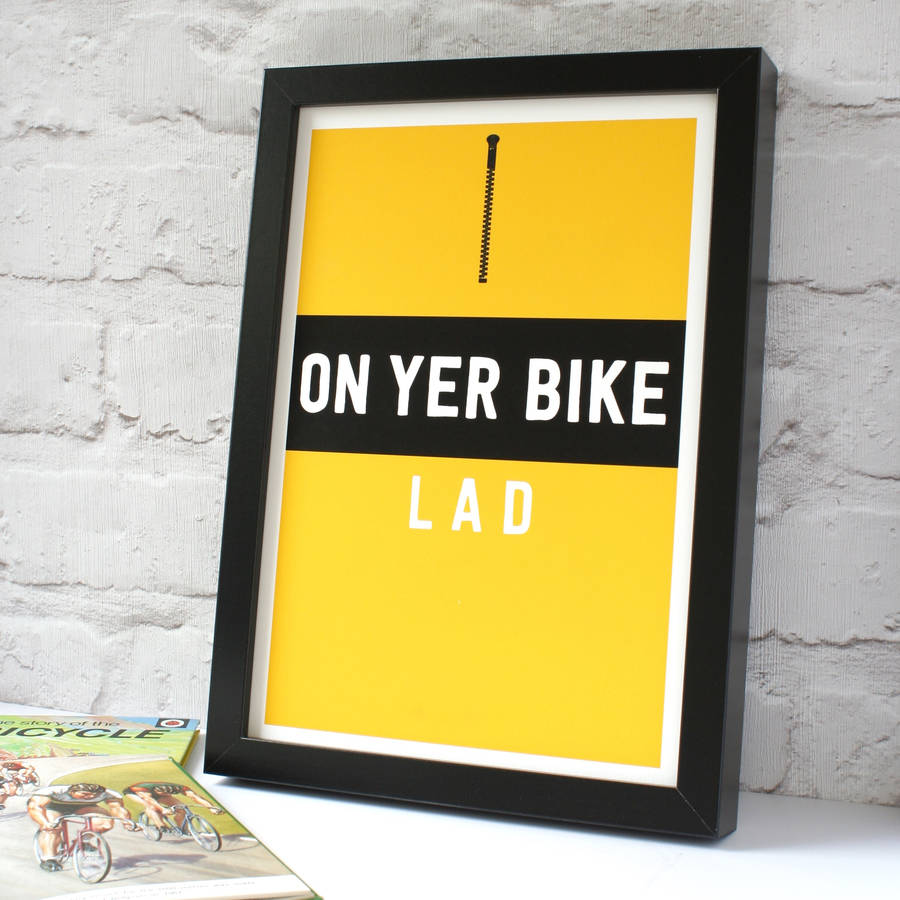 'On Yer Bike' Cycling Jersey Print, 1 of 4