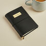 Personalised Leather Journal With Brass Plate, thumbnail 3 of 6