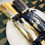 Deluxe Gold And Blue Christmas Constellation Crackers X Six, thumbnail 5 of 7