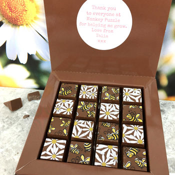 Chocolate Flower Box With Personalised Message, 4 of 6