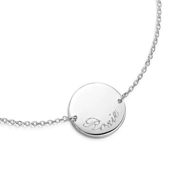 Personalised Sterling Silver Disc Chain Bracelet, 2 of 5