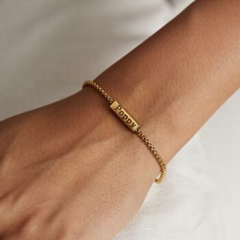 Personalised Unisex Bar Chain Bracelet, 2 of 4