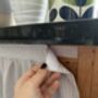 Hook And Loop Sink Skirt, Putty And Beige Bespoke Stripy Cabinet Curtain, thumbnail 2 of 6