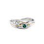 Sterling Silver Pearl And Emerald Ring, thumbnail 6 of 7