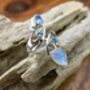 Moonstone And Blue Topaz Wrap Around Ring, thumbnail 3 of 8