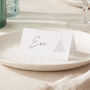 Tree Doodle Foiled Christmas Dinner Place Cards, thumbnail 2 of 2