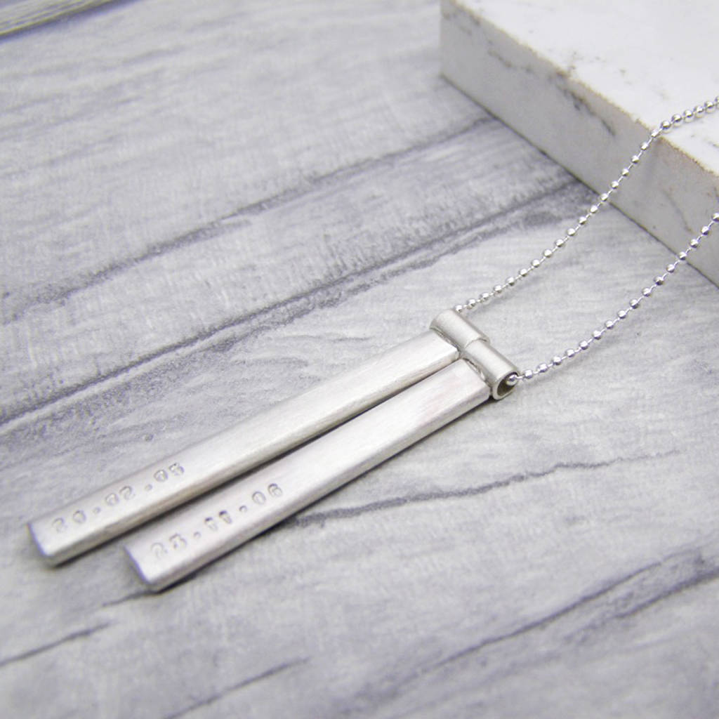 Personalised Silver Mens Necklace By Soremi Jewellery