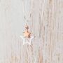 Personalised Duo Star Necklace, Large Silver Rose Gold Dinky, thumbnail 1 of 3