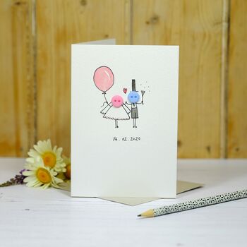 Personalised 'Button Anniversary' Handmade Card, 5 of 11