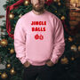 Jingle Balls Christmas Jumper In Dark Heather, thumbnail 9 of 12