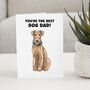 Personalised Airedale Terrier Santa Hat Christmas Card, thumbnail 3 of 12