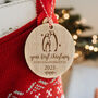 Your First Christmas As My Grandparents Wooden Bauble, thumbnail 3 of 5