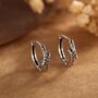 Sterling Silver Octopus Tentacles Huggie Hoop Earrings, thumbnail 1 of 11
