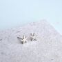 Sterling Silver Star Fish Stud Earrings, thumbnail 3 of 6