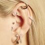 Faceted Star Single Flat Back Earring, thumbnail 4 of 9