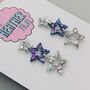 Glitzy Triple Star Resin Earrings, thumbnail 7 of 12
