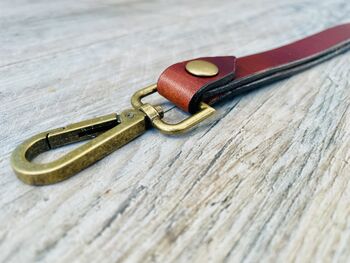 Personalised Spanish Brown Leather ID Holder And Lanyard, 8 of 12