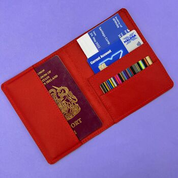 Personalised Leather Passport Cover, 2 of 3
