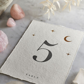 Celestial Moon And Stars Table Numbers, 3 of 4