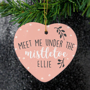'Under The Mistletoe' Personalised Tree Decoration, 4 of 4