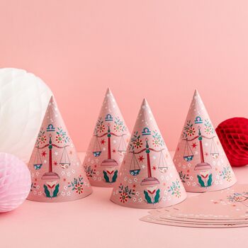 Zodiac Star Sign Party Hats Four Pack, 9 of 12