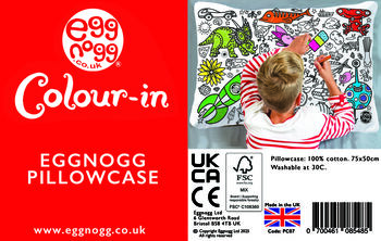 Colour In Eggnogg Pillowcase, 2 of 2