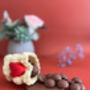 Rose Love: Snowy Belgian White Chocolate Gift Bear, thumbnail 2 of 5