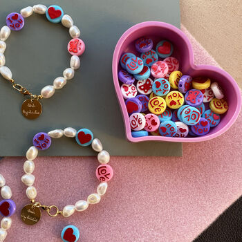 Handmade Freshwater Pearl Love Heart Bracelet, 9 of 11