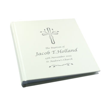 Personalised Silver Cross Square Photo Album, 7 of 7