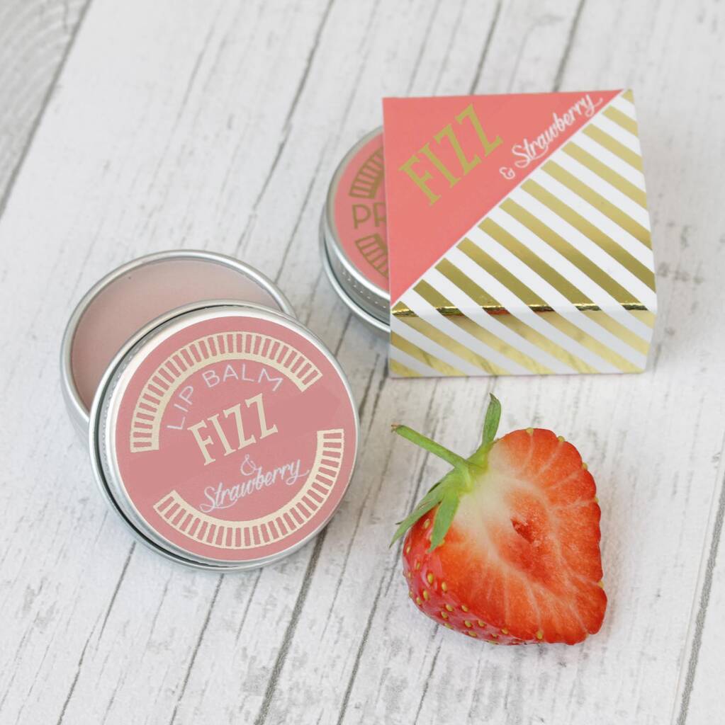 Fizz And Strawberry Lip Balm Gift, 1 of 2
