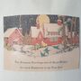 Christmas Village Illustration Hand Printed Cotton Tote, thumbnail 3 of 5