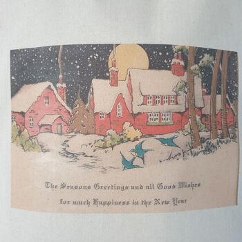 Christmas Village Illustration Hand Printed Cotton Tote, 3 of 5