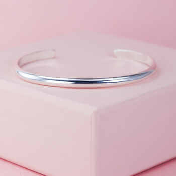 Wide Matte Cuff In Sterling Silver, 10 of 11