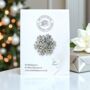 Sparkling Austrian Crystal Winter Snowflake Christmas Brooch, thumbnail 3 of 10