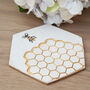 Hexagonal Ceramic Bee Coaster, thumbnail 1 of 6