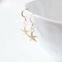 Gold Plated Starfish Earrings, thumbnail 3 of 6