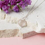 Valentines Sterling Silver Rose Quartz Necklace Card, thumbnail 2 of 6