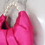 Pink Satin And Pearl Grab Bag, thumbnail 2 of 5