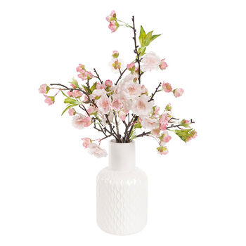 Pink Blossom Spray In Geometric Vase, 2 of 6