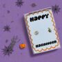 Halloween Pumpkin And Ghost Gold Earrings, thumbnail 3 of 6