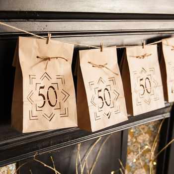 Three Paper Lantern Bags 50th Birthday Party Farolitos, 5 of 8