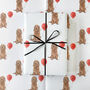Golden Cocker Spaniel Dog And Balloon Wrapping Paper, thumbnail 3 of 4