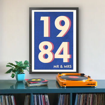 1984 Personalised Year Typography Print, 8 of 11