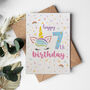 Unicorn Birthday Seven Plantable Seed Card, thumbnail 1 of 2