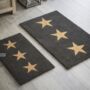 Three Star Charcoal Doormat Various Sizes, thumbnail 1 of 3