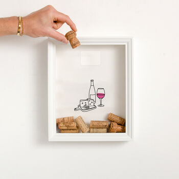 Personalised Cheese And Wine Cork Frame, 5 of 6